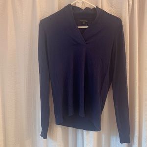 Brooks Brothers navy cowl neck